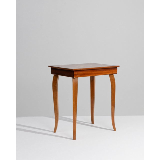 Wood 20th Century Italy Rich Mahogany Mahogany Side Table For Sale - Image 7 of 11