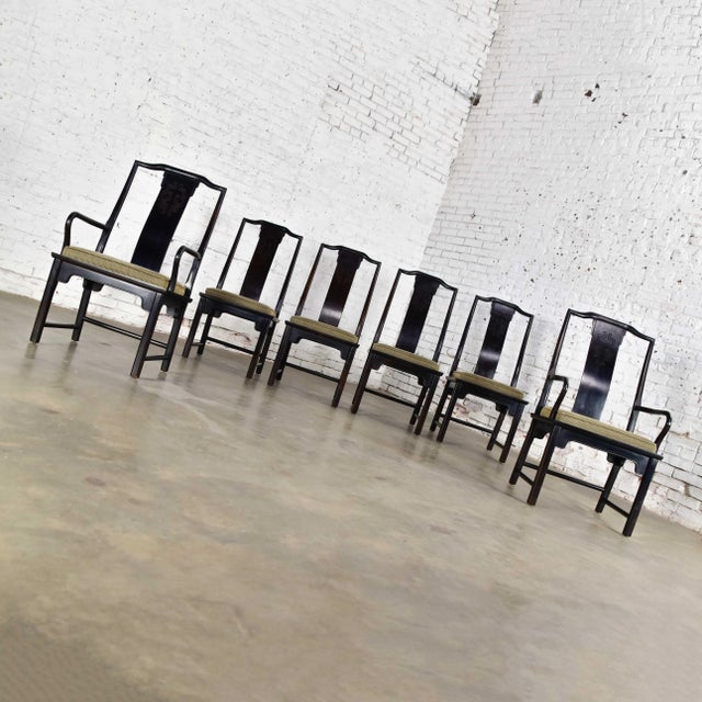 Century Furniture Late 20th Century Chin Hua Dining Chairs 4 Side & 2 Armchairs by Raymond K. Sobota for Century Furniture - Set of 6 For Sale - Image 4 of 12