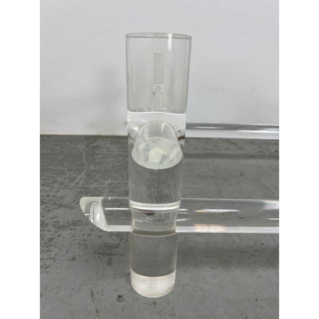Lucite Rod & Glass Coffee Table Attributed to Les Prismatiques, 1970s For Sale - Image 17 of 18