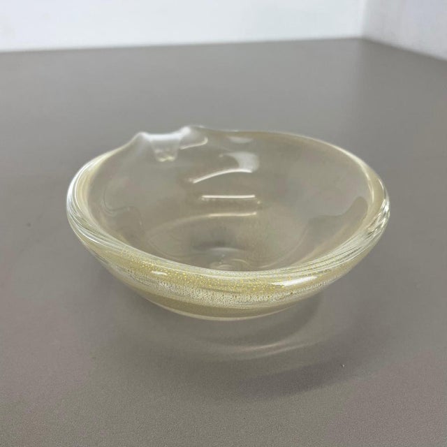 Murano Bubble and Glass Shell Bowl Ashtray from Barovier and Toso, Italy, 1970s For Sale - Image 12 of 18