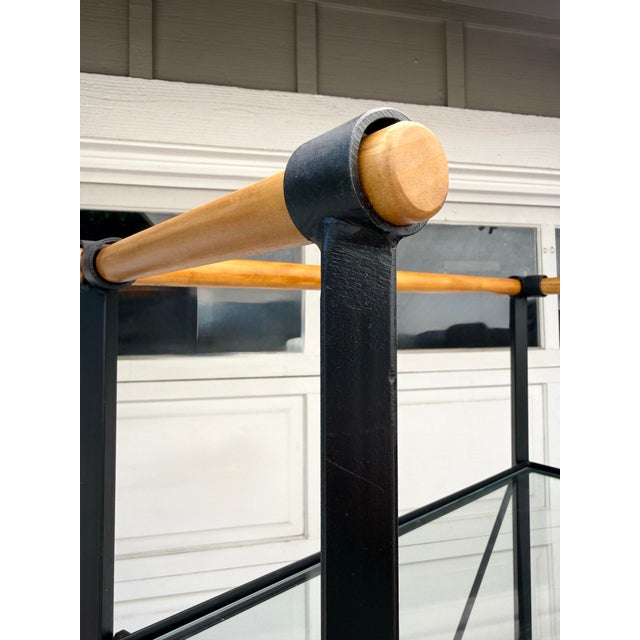 Late 20th Century Architectural Modern Étagère Attributed to Cleo Baldon for Terra With Hardwood Accents For Sale - Image 5 of 14