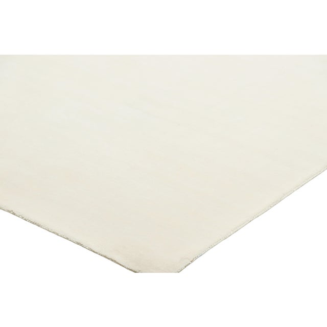 Rug & Kilim’s Oversized Contemporary Textural Solid Rug in White Tones-12x18 For Sale In New York - Image 6 of 7