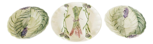 Majolica and Porcelain Plates, France, 1960s, Set of 3