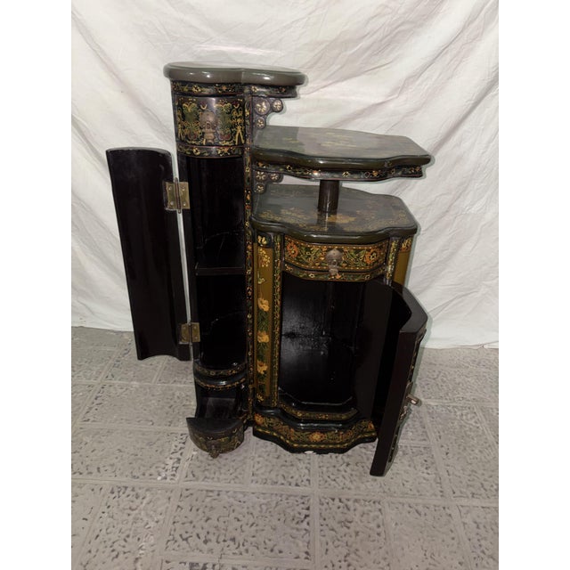 Chinese Lacquered Wood Cabinet, 1920 For Sale - Image 10 of 16