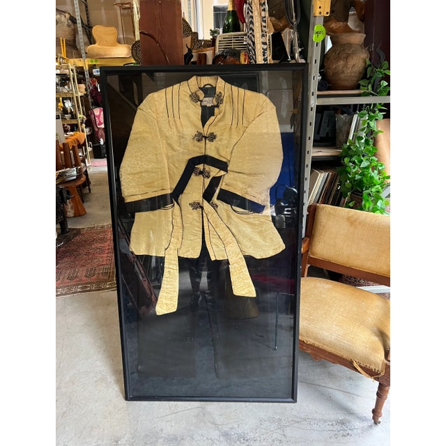 Glass 1970s Framed Large Kimono Work or Art For Sale - Image 7 of 9