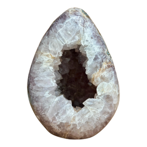 Museam Grade Egg-Shaped Amethyst and Quartz Geode Sculpture From Uruguay