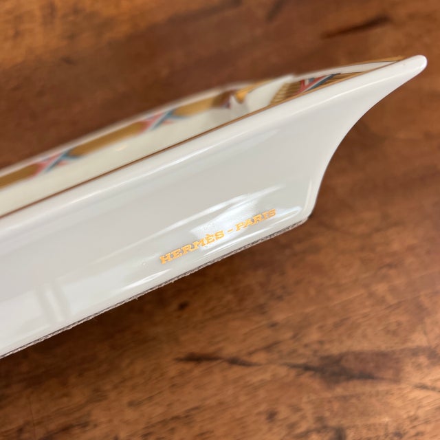 Hermès Hermes Ashtray or Catchall With Gilded French Design Emblem For Sale - Image 4 of 8