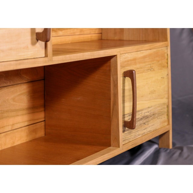Cherry and Spalted Maple Contemporary Sideboard/Credenza For Sale - Image 11 of 13