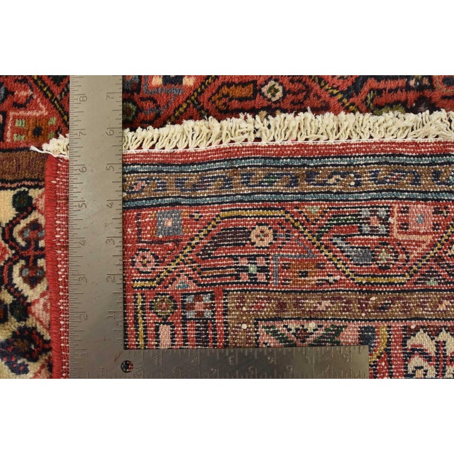 Hamedan Rug 2’7” X 4’2” Ivory Wool Vintage Tribal Hand-Knotted Carpet For Sale - Image 10 of 10