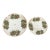 Japan Ucagco 1960 Christmas Iridescent Holly Cookie Plate Stacked Tier - Set of 2 Plates For Sale
