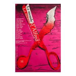 2005 Canadian Exhibition Poster - "Le Monde D'Alfred", Uqam Center of Design (Scissors, Red/Purple)