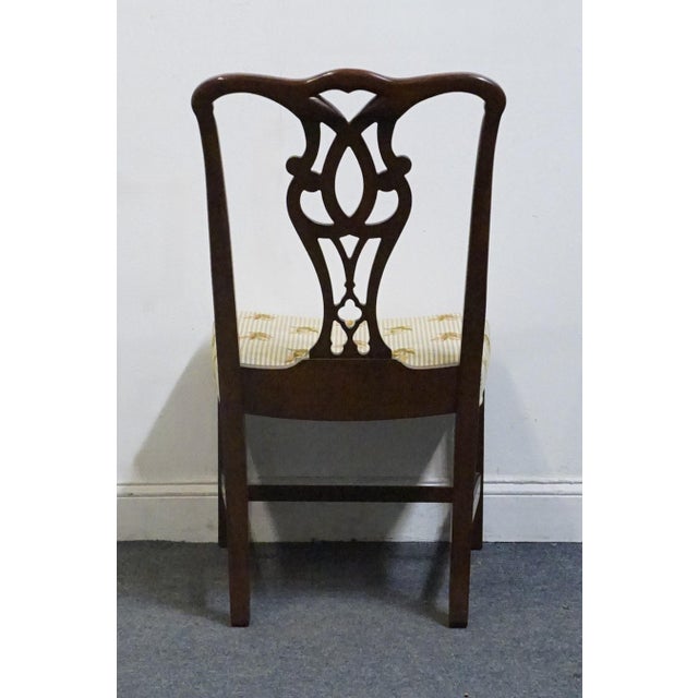 High End Solid Mahogany Traditional Chippendale Style Dining Side Chair For Sale In Kansas City - Image 6 of 9