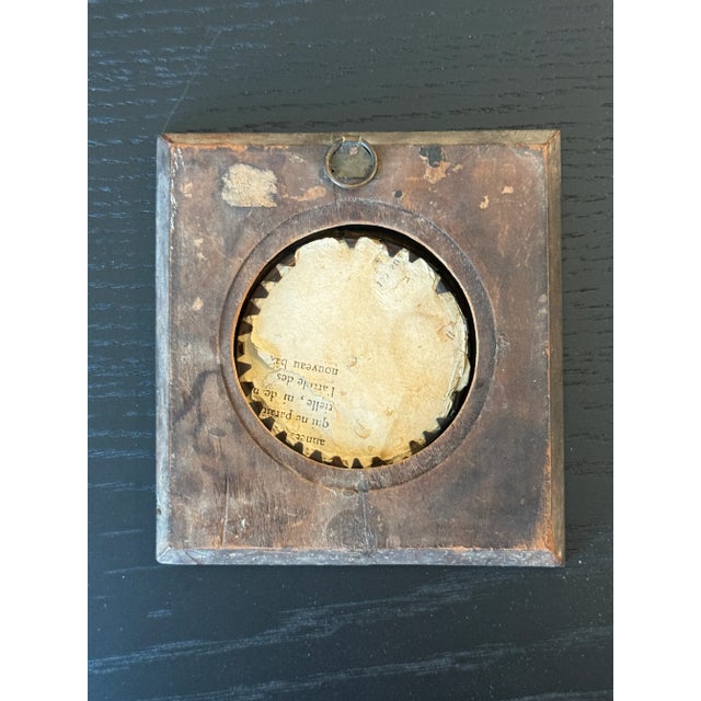 19th Century Portrait Miniature, Young Man in Blue Coat For Sale - Image 4 of 4