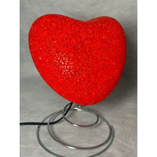Heart-Shaped Table Lamps, 1990s, Set of 2 For Sale - Image 5 of 10