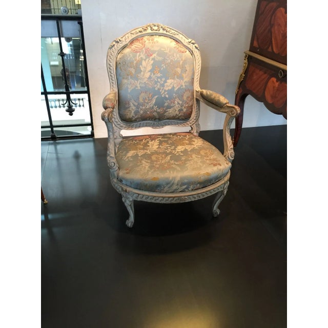 Late 19th Century Louis XV Style Carved Giltwood Armchair For Sale - Image 11 of 12