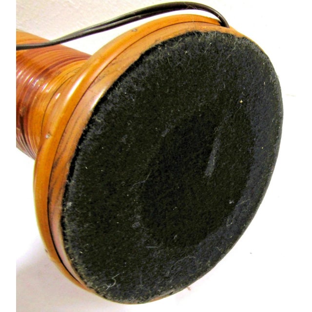 Vintage Pencil Reed and Brass Table Lamp in the Style of Gabriella Crespi, 1960s For Sale - Image 11 of 12