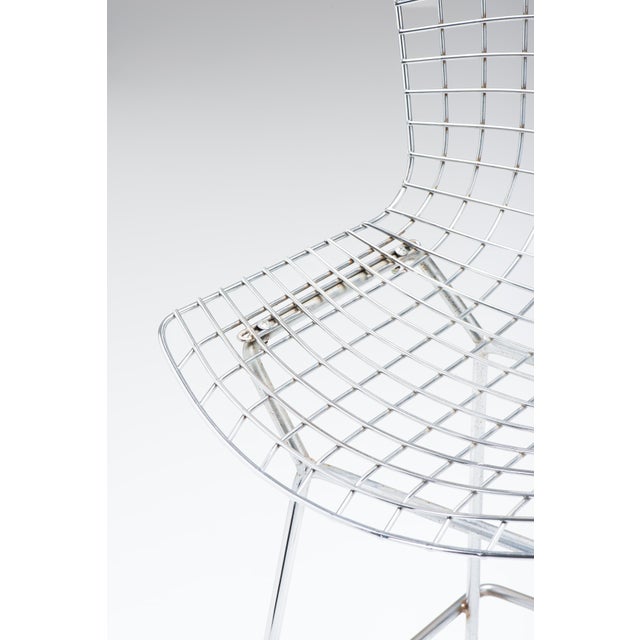 Blue Bar Stools by Harry Bertoia for Knoll Inc / Knoll International, 1970s, Set of 3 For Sale - Image 8 of 9