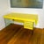 Yellow Veneer Desk with Glass Side Panels, 1980 For Sale - Image 10 of 10