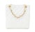 Chanel White Quilted Caviar Leather Petite Tote Bag, with embosses "CC" logo, removable leather and gold-tone chain double...