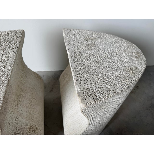 Vintage Postmodern Sculptural Composite Stone Dining Table Bases For Sale - Image 10 of 12