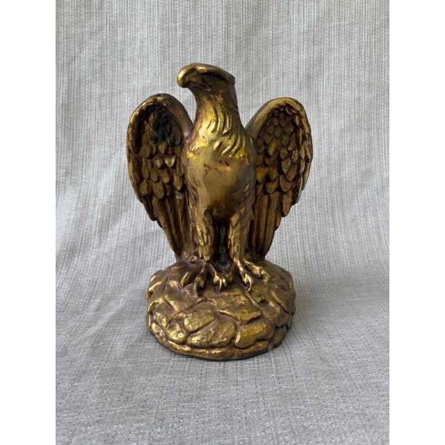 Heavy Vintage Bronze Symbolic Eagle Figurine For Sale - Image 10 of 15
