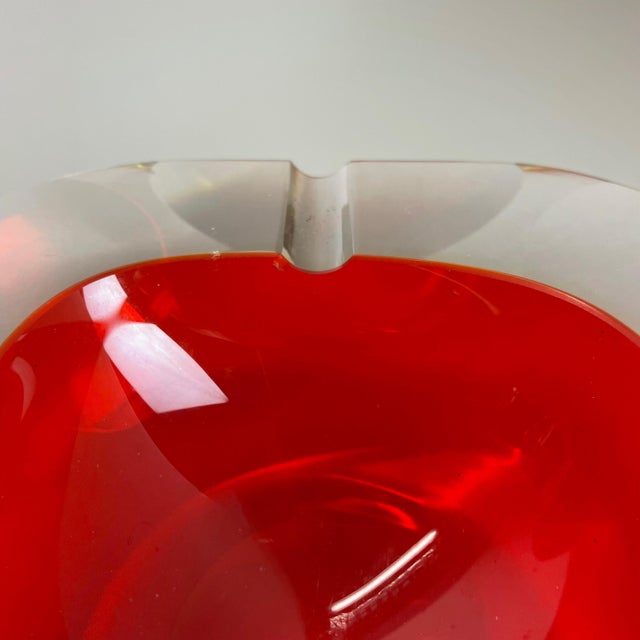 Murano Glass Faceted Sommerso Ashtray, Italy, 1970s For Sale - Image 13 of 18