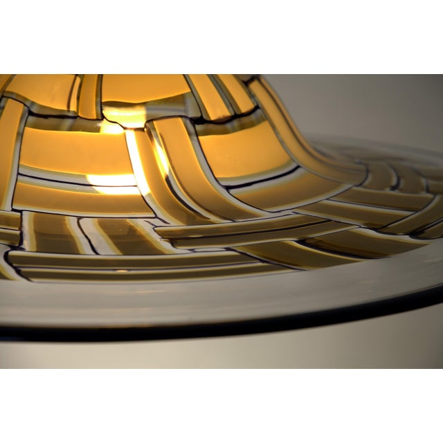 Large Amber Murano Incalmo Glass Ceiling Lamp from Barovier & Toso For Sale - Image 8 of 18