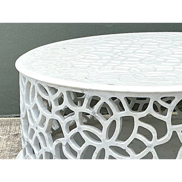 Vintage Baker Pierced Bangle Stone Coffee Table For Sale - Image 9 of 12