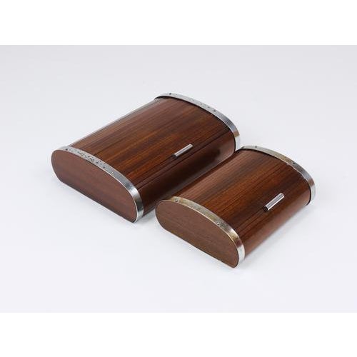 Carl Auböck Large Art Deco Jewelry Storage Cigarette Box with Roll Top attributed to Carl Auböck, Vienna For Sale - Image 4 of 17