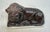 Antique Hand Carved 19th Century Reclining Lion Solid Marble Sculpture Statue For Sale - Image 10 of 16