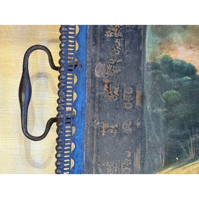 Late 19th Century Antique Toleware Tray For Sale - Image 4 of 5