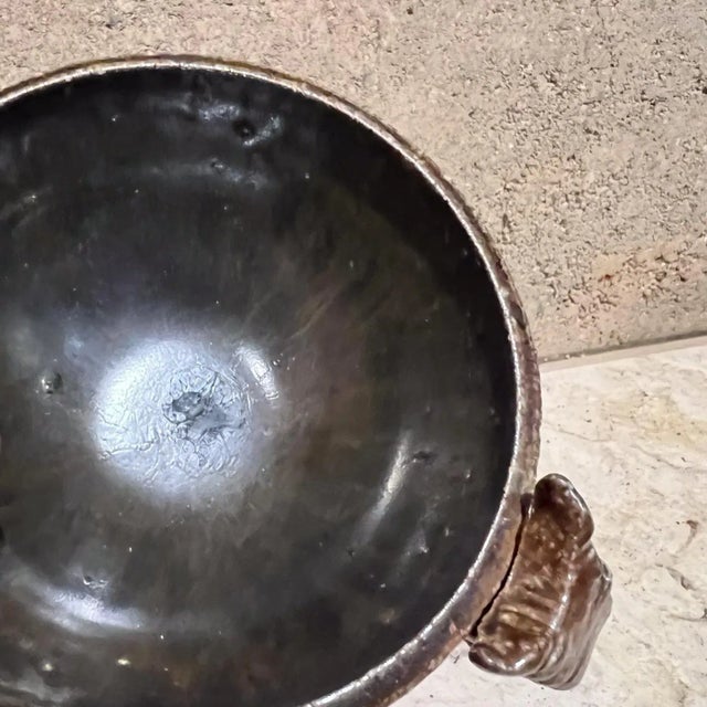 Ceramic 1970s Studio Art Pottery Lizard Coffee Cup Serpent Mug For Sale - Image 7 of 9