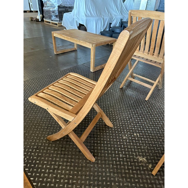 Como Teak Folding Dining Deck Side Chair - Teak Warehouse The Como Teak Folding Dining Chair, inspired by nautical...