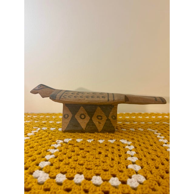 Rustic Vintage Brazilian Xingu Kalapalo Vulture Bench, Hand Carved Indigenous Folk Art For Sale - Image 3 of 6