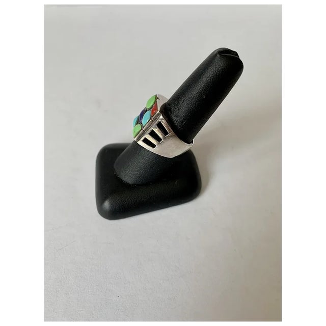 Late 20th Century Sterling and Howlite Ring, Size 8.25 For Sale - Image 9 of 10