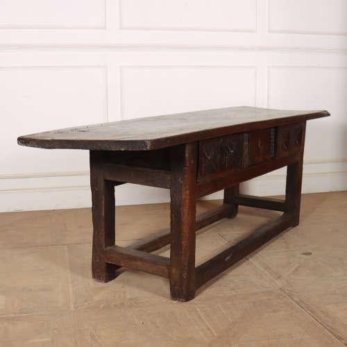 Brown Antique Spanish Side Table For Sale - Image 8 of 16