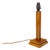 Art Deco British Oak Table Lamp, 1930s For Sale
