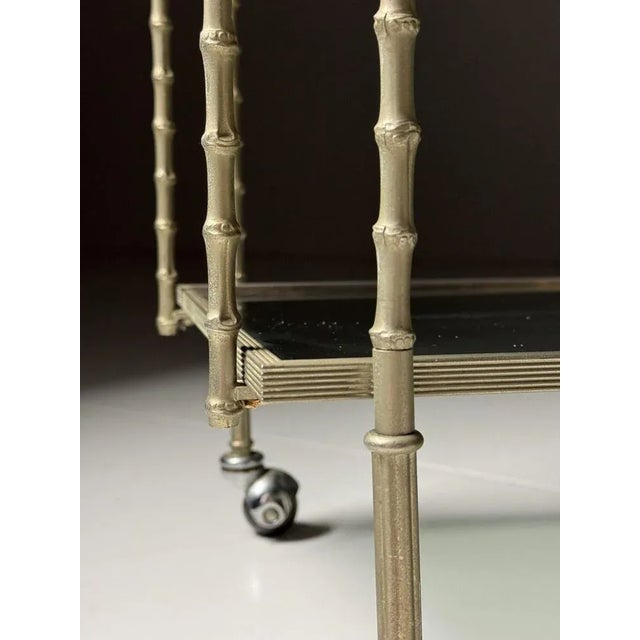 1960s Vintage Bar Cart in Faux Bamboo, 1960s For Sale - Image 5 of 15