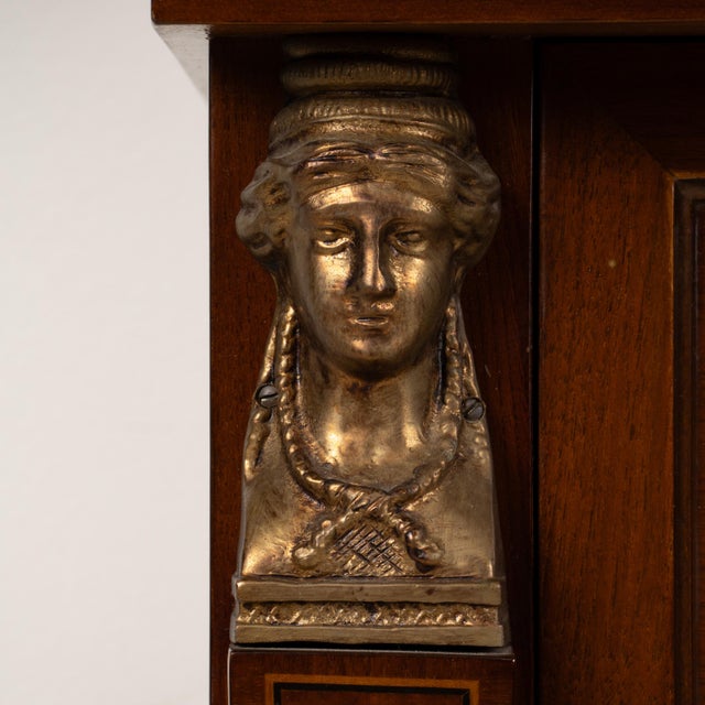 1980s Empire Style Chest of Drawers W/ Griffin Motifs &Hidden Drawer, Neoclassical Dresser For Sale In Tampa - Image 6 of 18