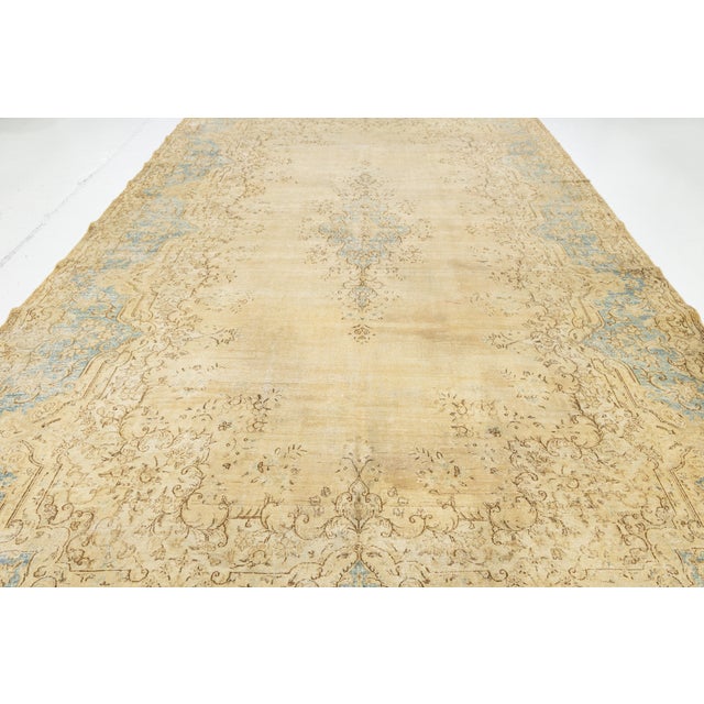Traditional Mid-20th Century Antique Kerman Wool Rug For Sale - Image 3 of 16