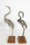 1950s Monumental Pair of Silvered Crane Sculptures on Wooden Plinth Bases | 20th Century For Sale - Image 5 of 13