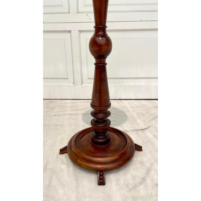 Early 20th C. Victorian Art Deco Mahogany Pedestal Plant Stand For Sale In Los Angeles - Image 6 of 12