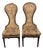 Pair of Vintage Hollywood Regency High-Back Accent Chairs – 1960s Gold Velvet For Sale