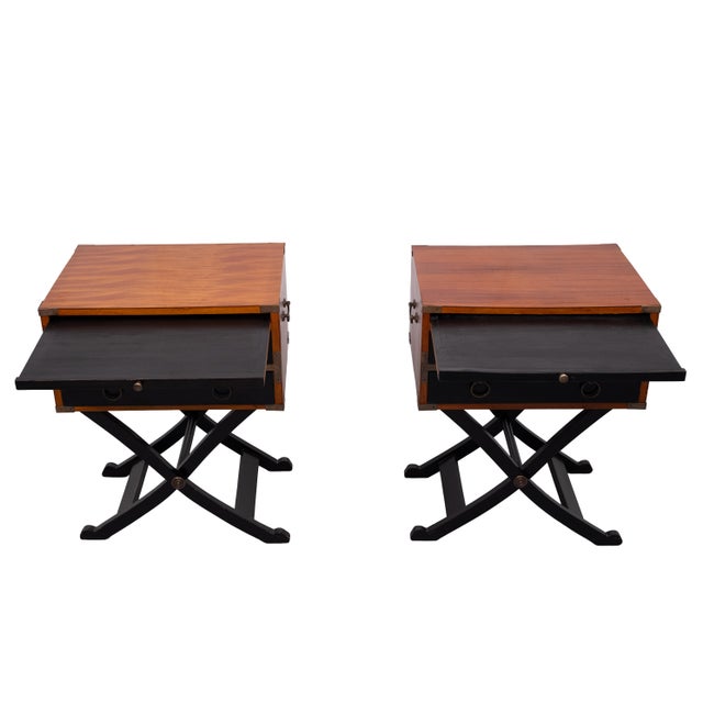 Model Bombay Campaign Nightstands, England, 1970s, Set of 2 For Sale - Image 9 of 13