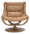 Scandinavian Swivel Armchair in Leather and Bentwood, 1980s For Sale