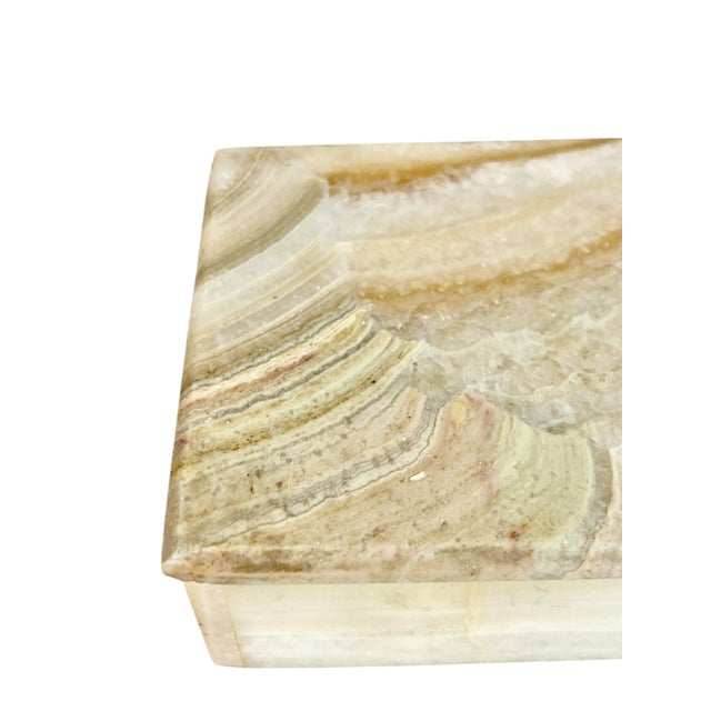 Stone Mid 20th Century Vintage French Agate Covered Box For Sale - Image 7 of 12