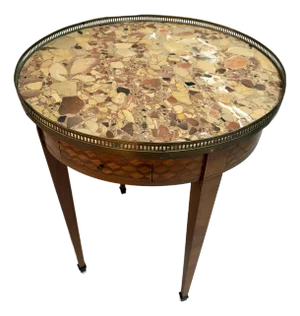 19th Century French Louis XVI Style Marble-Top Occasional Table