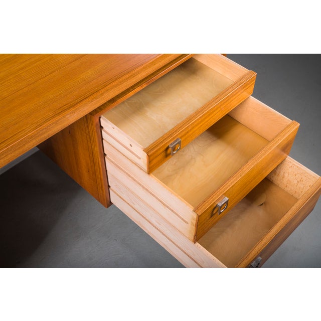 Danish Modern Executive Teak Desk by Arne Vodder for H.P. Hansen, 1960s For Sale - Image 10 of 18