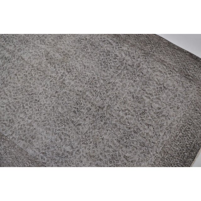 Oushak Anatolian Grey Carpet For Sale In Phoenix - Image 6 of 10