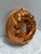 Vintage whimsical dirty patterned copper collared jello mold. Hook loop attached to hang as a wall accent in the kitchen....